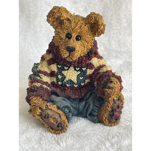 Boyds Bears & Friends 228312 Eddie Proud to be a Beamerican Figurine Collection - Picture 1 of 8